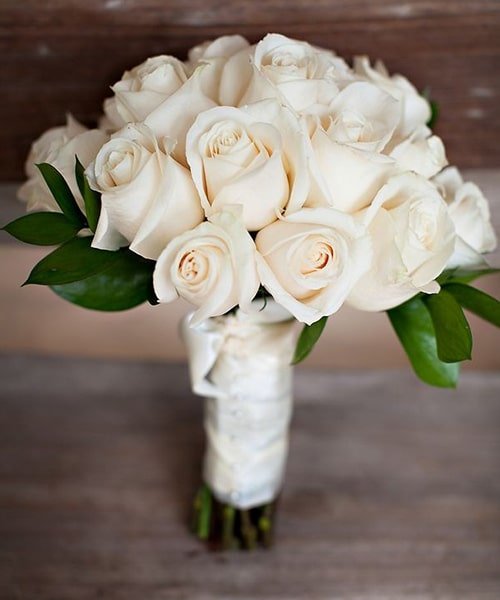 Bridal Bouquet Off White Rose