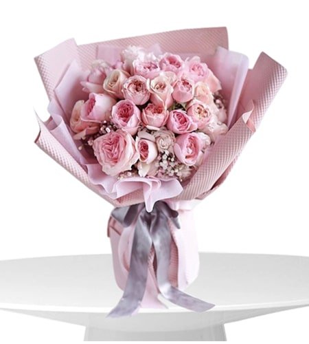 Winsome 15 Pink Rose Bouquet