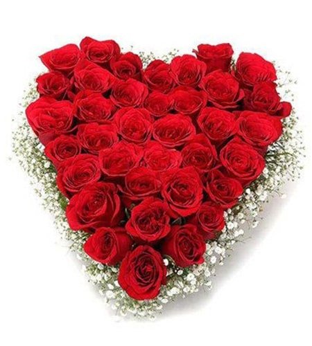 Beautiful 30 Roses Heart Shape Arrangement