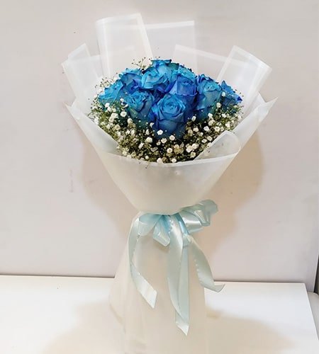 Sublime 12 Blue Roses Bouquet