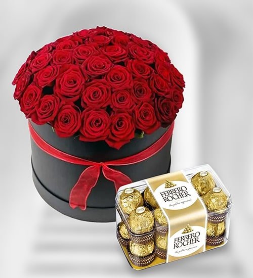 Stunning Flower Box With Chocolate