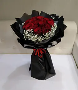 RED ROSES ROMANTIC BUNCH 15 PI...