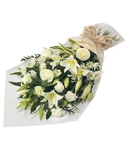 FUNERAL FLOWERS BOUQUET WITH W...